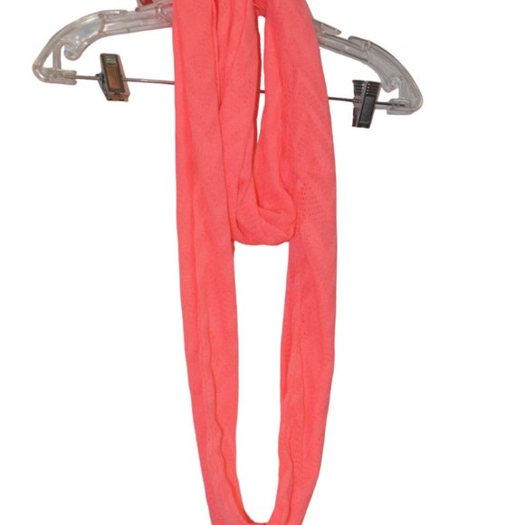 No Boundaries Neon Orange-Pink Scarf Rounded Polyester L/G (11-13) - Picture 1 of 6